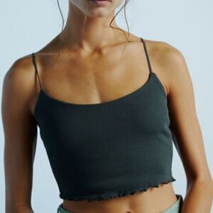 Pac Sun Tank Top Lettuce Trim Black Small